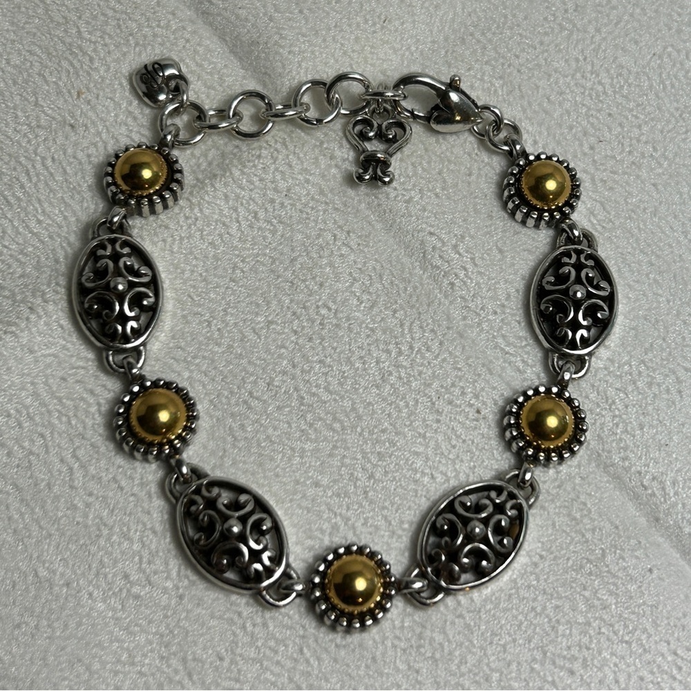 Brighton Intrigue Bracelet Two-tone Silver Plated 8" Mixed Metals - Picture 6 of 13